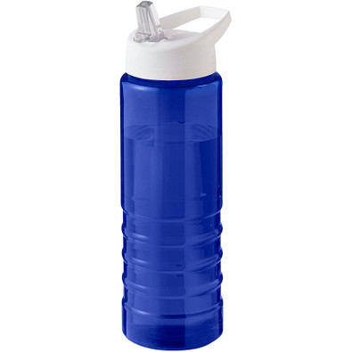 H2O Active® Eco Treble 750 ml Sportflasche mit Stülpdeckel & Trinktülle, blau, weiß