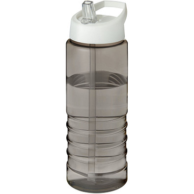 H2O Active® Eco Treble 750 ml Sportflasche mit Stülpdeckel & Trinktülle, kohle, schwarz