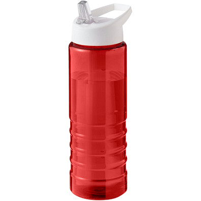 H2O Active® Eco Treble 750 ml Sportflasche mit Stülpdeckel & Trinktülle, rot, weiß