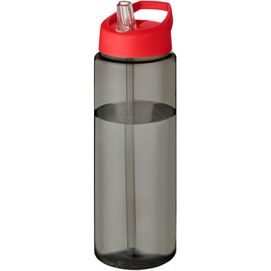 H2O Active® Eco Vibe 850 ml Sportflasche mit Ausgussdeckel, kohle, rot