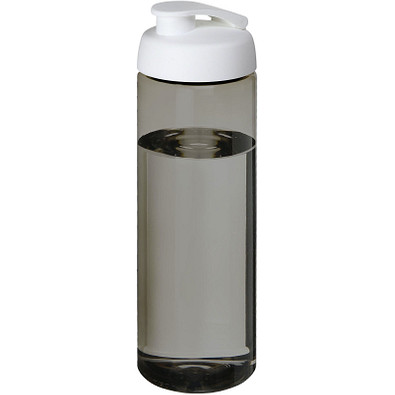 H2O Active® Eco Vibe 850 ml Sportflasche mit Klappdeckel, kohle, weiß