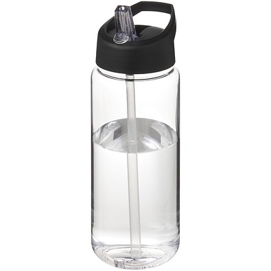 H2O Active® Octave Tritan™ 600 ml Sportflasche mit Ausgussdeckel, transparentklar/schwarz
