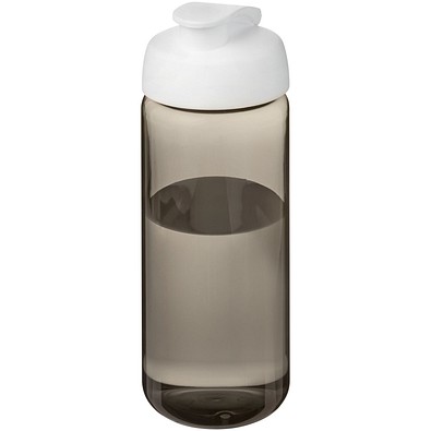 H2O Active® Octave Tritan™ 600-ml-Sportflasche mit Klappdeckel, kohle/weiß