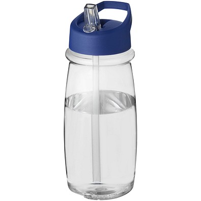 H2O Active® Pulse 600 ml Sportflasche mit Ausgussdeckel, transparent/blau