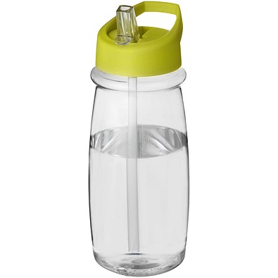 H2O Active® Pulse 600 ml Sportflasche mit Ausgussdeckel, transparent/limone