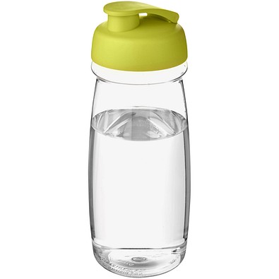 H2O Active® Pulse 600 ml Sportflasche mit Klappdeckel, transparent/limone