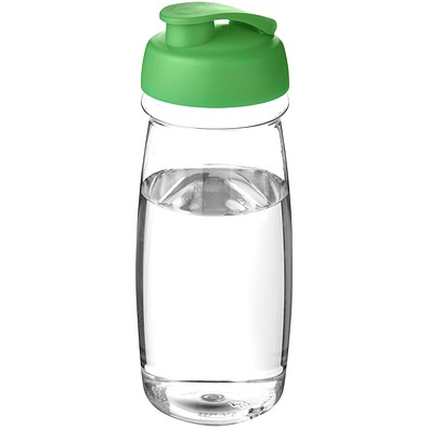 H2O Active® Pulse 600 ml Sportflasche mit Klappdeckel, transparent/grün