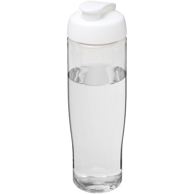H2O Active® Tempo 700 ml Sportflasche mit Klappdeckel, transparent/weiß