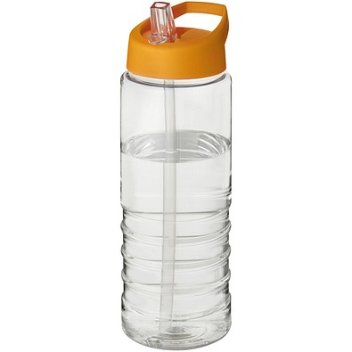 H2O Active® Treble 750 ml Sportflasche mit Ausgussdeckel, transparent/orange