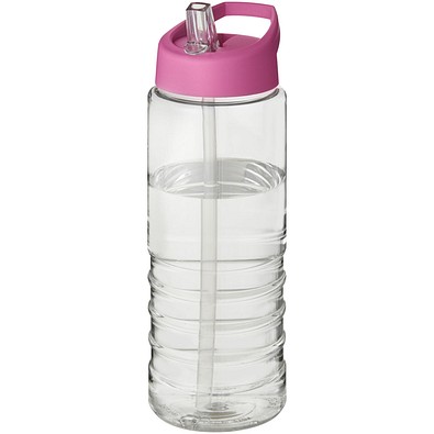 H2O Active® Treble 750 ml Sportflasche mit Ausgussdeckel, transparent/rosa