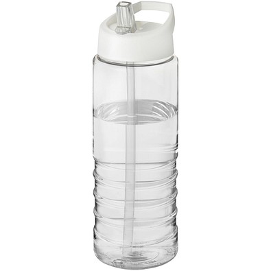H2O Active® Treble 750 ml Sportflasche mit Ausgussdeckel, transparent/weiß