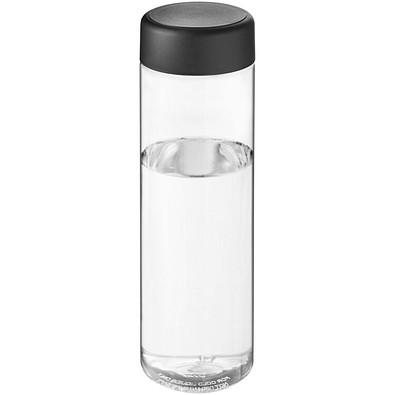 H2O Active® Vibe 850 ml Sportflasche mit Drehdeckel, transparent/schwarz