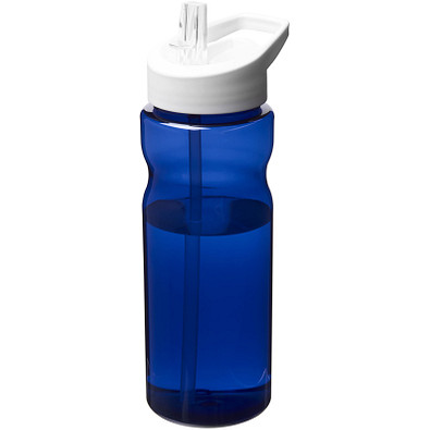 H2O Eco Sportflasche mit Ausgussdeckel, 650 ml, blau/weiss