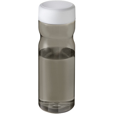 H2O Eco Base 650 ml Sportflasche mit Drehdeckel, kohle/weiß