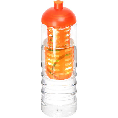 H2O Treble Flasche mit Kuppeldeckel und Infusor, 750 ml, transparent,orange H2O Treble Flasche mit Kuppeldeckel und Infusor, 750 ml, transparent,orange