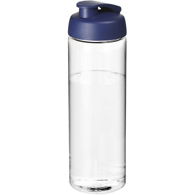 H2O Vibe Sportflasche mit Klappdeckel, 850 ml, transparent,blau