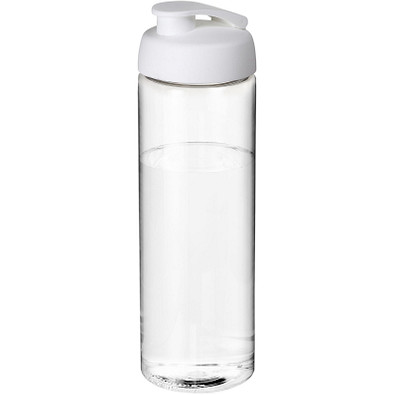 H2O Vibe Sportflasche mit Klappdeckel, 850 ml, transparent,weiss