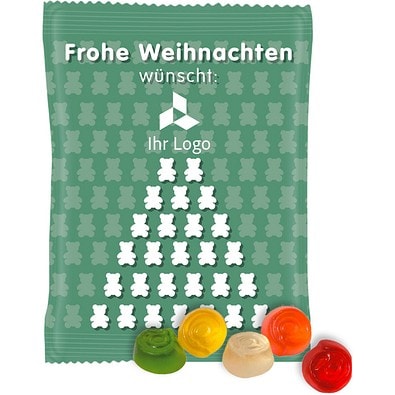 HARIBO Fruchtgummi 10g, @-Zeichen, grünes Weihnachtsmotiv