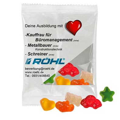 HARIBO Fruchtgummi 10g, Mix, Transparente Folie