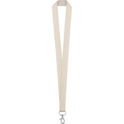 HEATHROW. Lanyard aus 100% Baumwolle, Naturhell