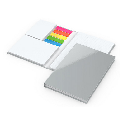 Geiger-Notes Hellsinki White Bookcover Haftnotizen, inkl. Druck, gloss