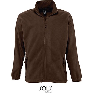 Herren Fleecejacke North, 3XL, Dark Chocolate