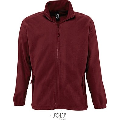 Herren Fleecejacke North, XXL, Burgundy