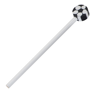 Holz-Bleistift mit Radiergummiaufsatz, Fußball