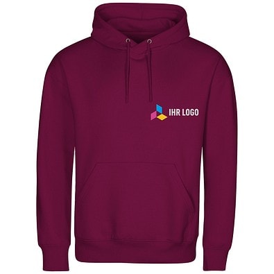 MALFINI Hoodie unisex Cloud, L, fuchsia