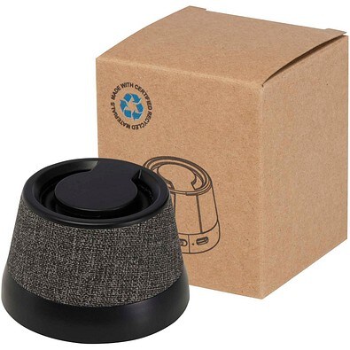 Horna 3 W kabelloser magnetischer Lautsprecher aus recyceltem Kunststoff, schwarz