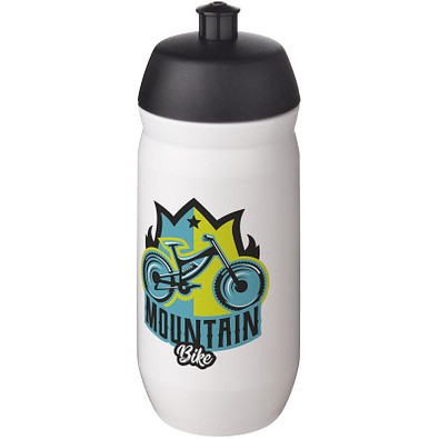 HydroFlex™ 500 ml Sportflasche, schwarz, weiß