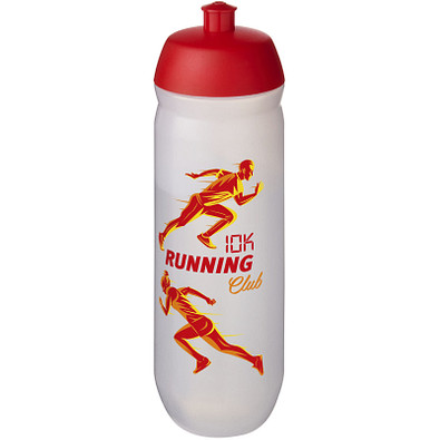HydroFlex™ 750 ml Sportflasche, rot, transparent weiß