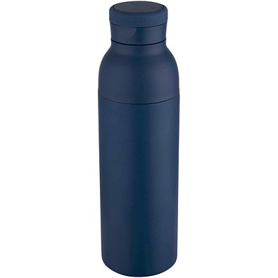 Illuminate 650 ml RCS doppelwandige Isolierflasche aus recyceltem Edelstahl, navy