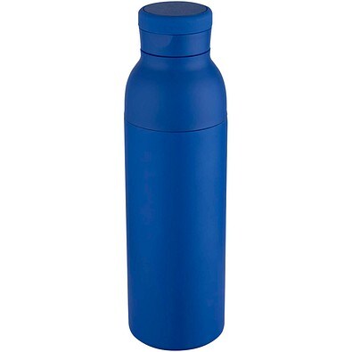 Illuminate 650 ml RCS doppelwandige Isolierflasche aus recyceltem Edelstahl, royalblau