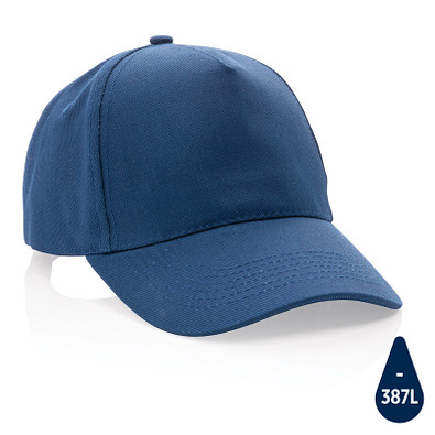 Impact 5 Panel Kappe aus 280gr rCotton mit AWARE Tracer, navy blau