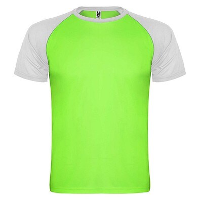 Indianapolis T-Shirt Unisex, Fluor Green / schwarz, 2XL