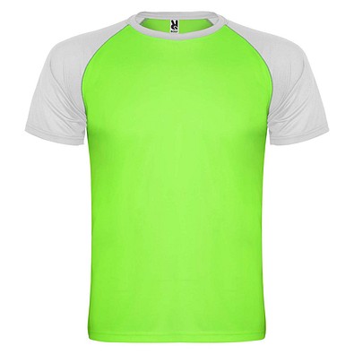 Indianapolis T-Shirt Unisex aus recyceltem Material, Fluor Green / schwarz, M