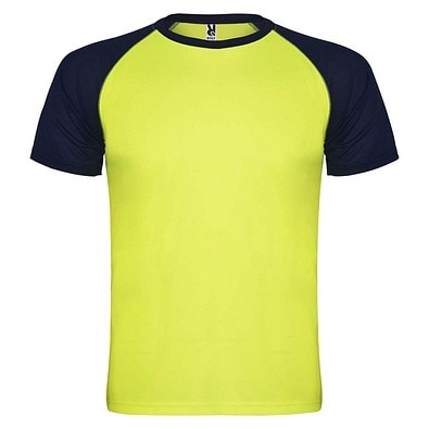 Indianapolis T-Shirt Unisex, Fluor Yellow / schwarz, 2XL