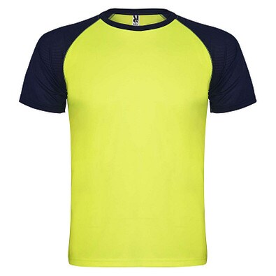 Indianapolis T-Shirt Unisex, Fluor Yellow / schwarz, XL