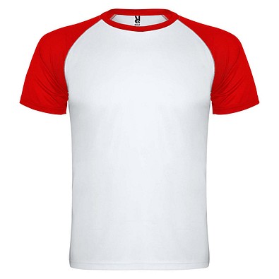 Indianapolis T-Shirt Unisex aus recyceltem Material, weiß / rot, L