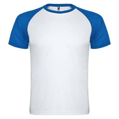 Indianapolis T-Shirt Unisex, weiß / royalblau, XL