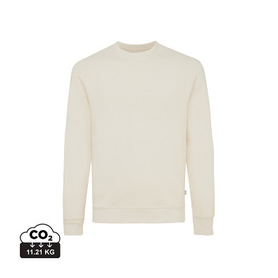 Iqoniq Denali ungefärbt. Rundhals-Sweater aus recycelter BW, natural raw, L