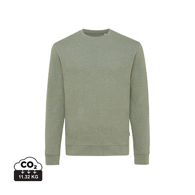 Iqoniq Denali ungefärbt. Rundhals-Sweater aus recycelter BW, ungefärbtes grün, S