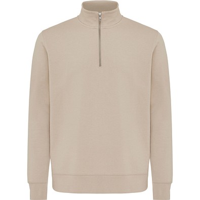 IQONIQ Elgon Quarter-Zip-Sweater aus rec. Baumwolle, desert, M
