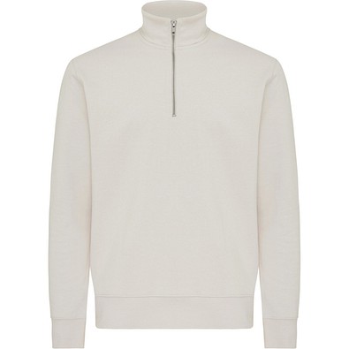 IQONIQ Elgon Quarter-Zip-Sweater aus rec. Baumwolle, ivory white, M