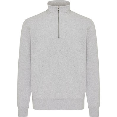 IQONIQ Elgon Quarter-Zip-Sweater, light heather grey, XL