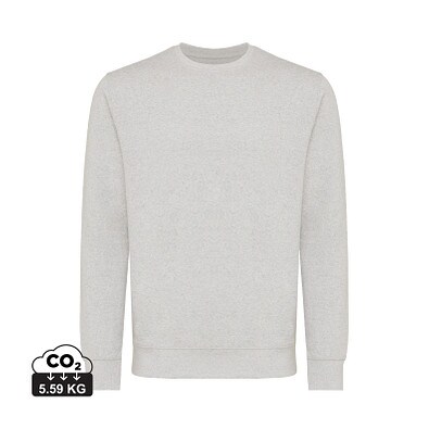 Iqoniq Etosha Lightweight Sweater aus recycelter Baumwolle, ungefärbte helles Grau, M