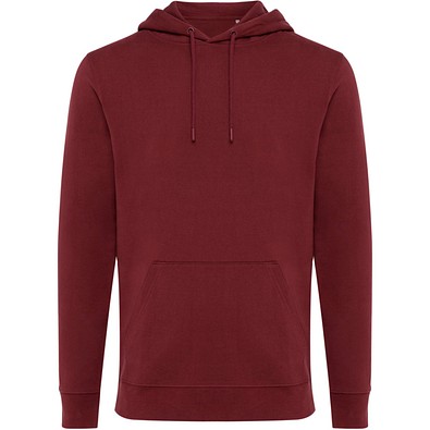 IQONIQ Jasper Hoodie aus recycelter Baumwolle, burgunderrot, XXS