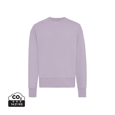 Iqoniq Kruger Relax-Rundhals-Sweater aus recycelt. Baumwolle, lavender, L