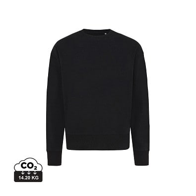 Iqoniq Kruger Relax-Rundhals-Sweater, schwarz, S